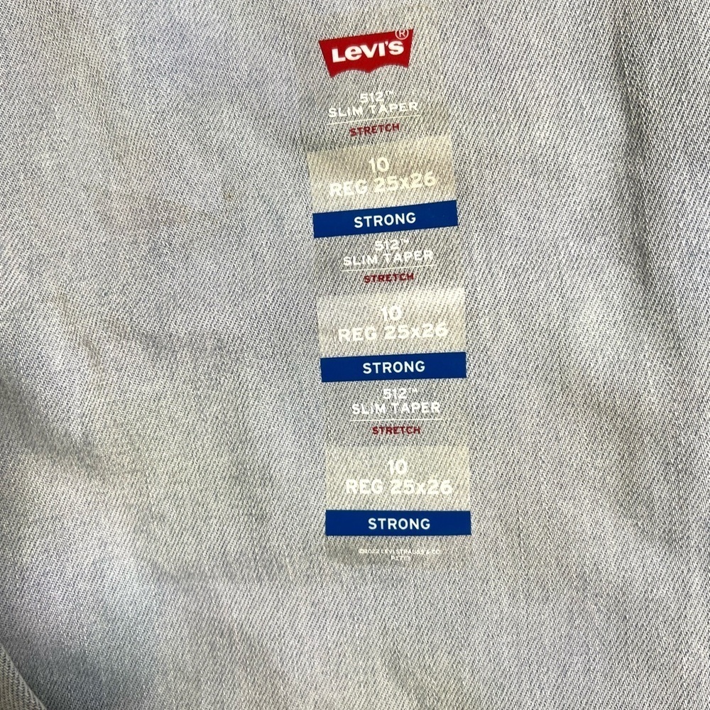 Boy’s Levi's® 512™ Slim Tapered Medium washed Jeans-SZ 10 🩵25/26- NWT - Picture 8 of 13